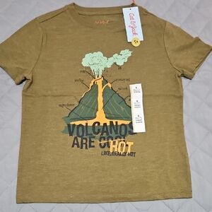 Cat & Jack Kids' Volcano Graphic Tee - Olive